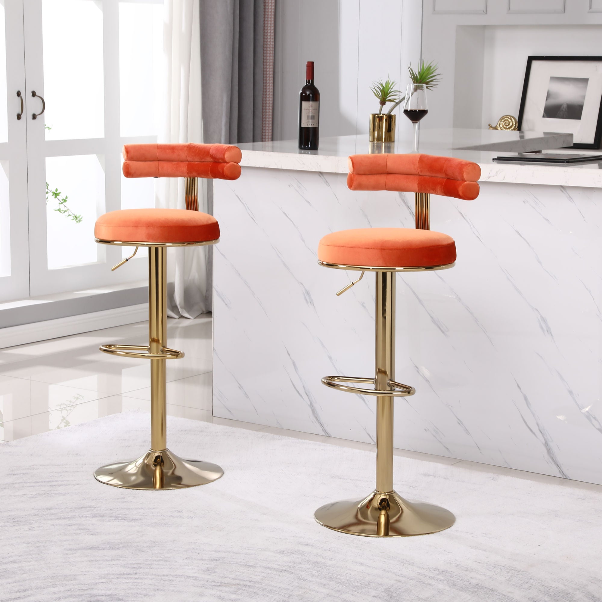 Set of 2 gold chair