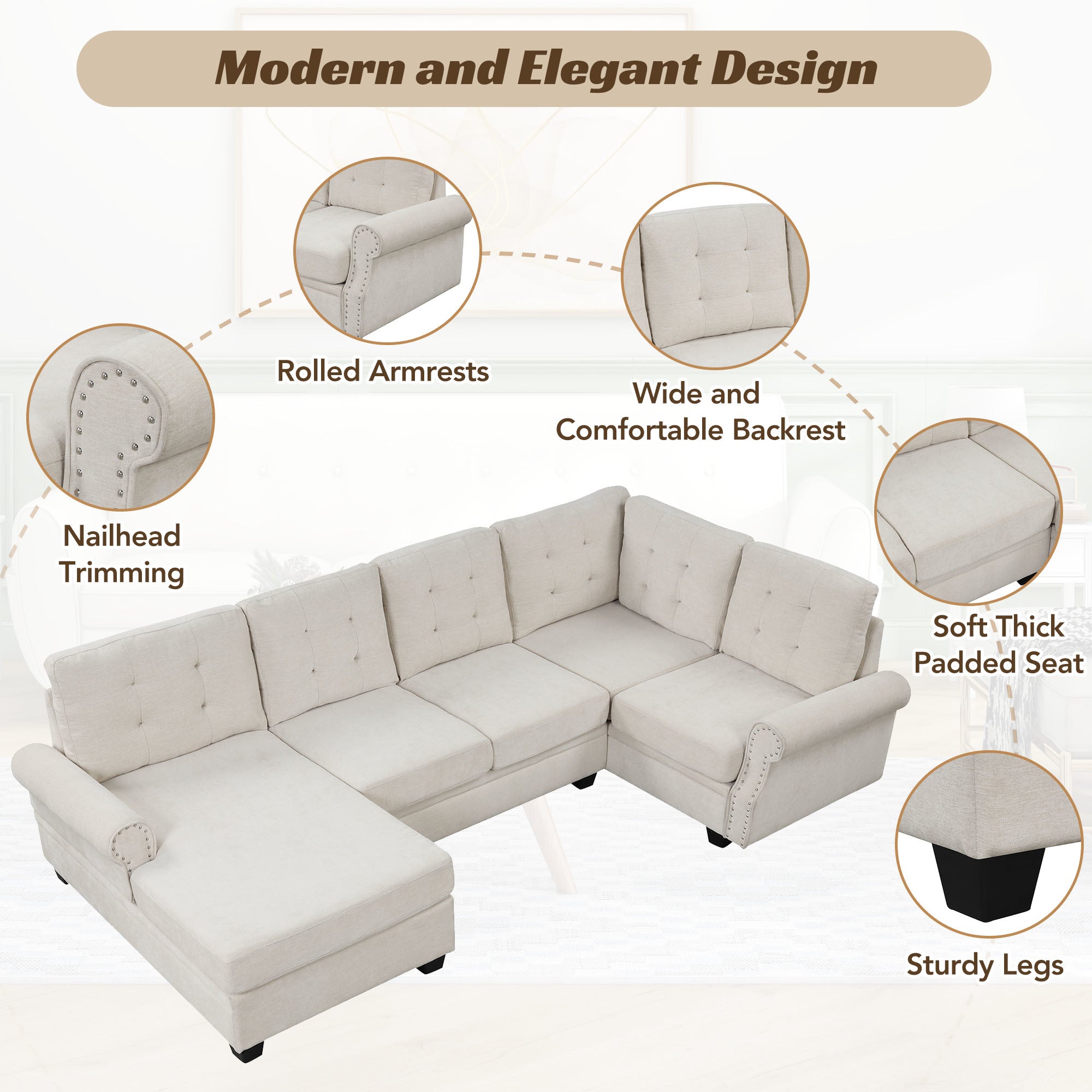 Modern U-Sofa