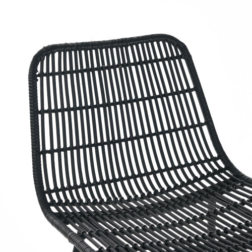 Set of 2 Natural Rattan Indoor Counter Chair